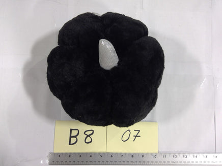 Black Plush Pumpkin Centerpiece Soft Halloween Table Decor Modern Contemporary