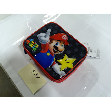 Bioworld Super Mario Lunch Bag Kids OS Red New 3D Molded Power Star Nintendo