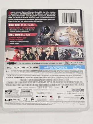 GI Joe Retaliation 4K Ultra HD Blu-ray Steelbook New Sealed Digital Code Action