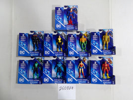 Lot 10 DC Comics Spin Master Figures Superman Aquaman Flash Wonder Woman Set