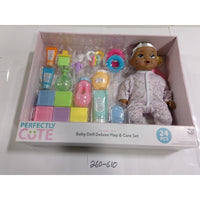 Perfectly Cute Baby Doll Deluxe Play & Care Set 24 Pieces New Nurture Toy