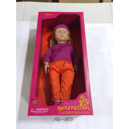 Our Generation Shay Fashion Doll 18 Inch Blonde Purple Orange New NIB