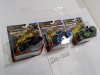 Monster Jam Arena Favorites 1:64 Wild Side Megalodon Lot 3 Spin Master New