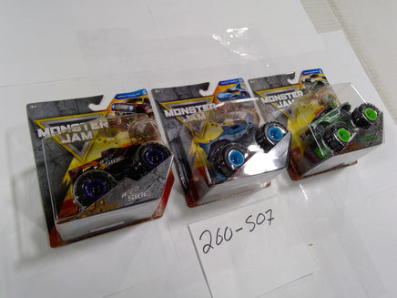Monster Jam Arena Favorites 1:64 Wild Side Megalodon Lot 3 Spin Master New