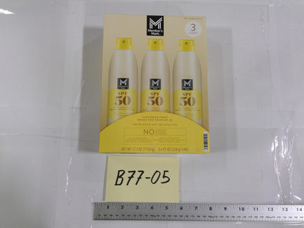 Member's Mark Sunscreen Spray SPF 50 27.3oz 3 Pack Waterproof Broad Spectrum New