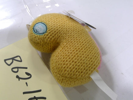 Ami Amis Plush Toy Mini Yellow Donut Dessert Knit Pink Frosting Sprinkles New