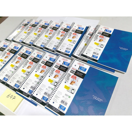 Five Star Spiral Notebook 1 Subject 80 Sheets Blue College Ruled NEW Lot 14pk