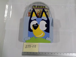 Bluey Creative Caddy Art Set Kids Coloring Kit Stickers Crayons Markers New