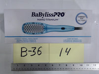 BaBylissPRO Nano Titanium Compact Thermal Paddle Brush 3 Heat Settings Blue New