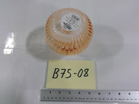 Orange Ribbed Glass Ball Tealight Candle Holder Small Round Modern Home Decor