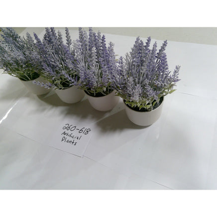 Unbranded Artificial Lavender Plants Set of 4 Purple White Pots Excellent Decor