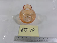 Room Essentials Orange Glass Table Vase Bulb Shape Striped Decorative Home Decor