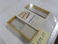 Brightroom Bamboo Divided Accessory Tray 2 Piece Jewelry Organizer Natural
