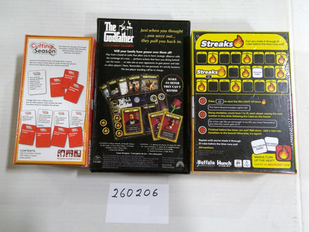 Cuffing Season Godfather Streaks Party Game Lot New Sealed Various Brands