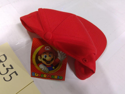 Super Mario Hat Cap Baseball Fitted Mens One Size Red Costume Cosplay Gamer