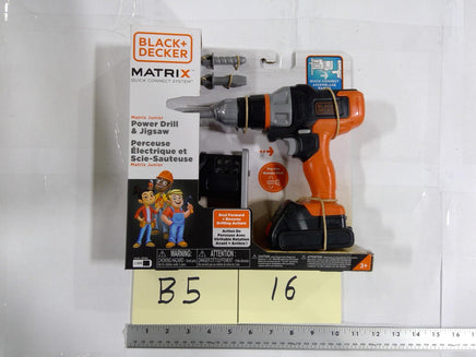 BLACK+DECKER Matrix Junior Power Drill & Jigsaw Kids Roleplay Toy 3+ Orange