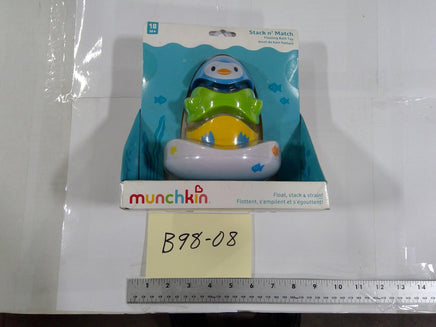 Munchkin Stack N' Match Floating Bath Toy 18m+ Penguin Boat Multicolor New
