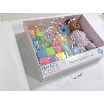 Perfectly Cute Baby Doll Deluxe Play & Care Set 24 Pieces New Nurture Toy