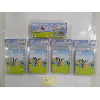 Bluey Stationery Tab Journal Sets and Megamat Play Set Bundle 5pc New Blue Green