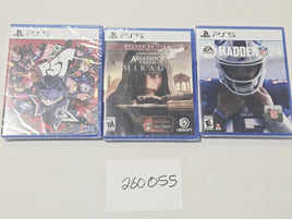Persona 5 Tactica Assassin's Creed Mirage Madden 24 Sony PS5 Lot New Sealed