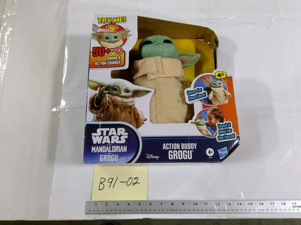 Star Wars Mandalorian Grogu Action Buddy Figure Hasbro Toy New Sound FX Green