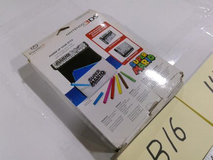 Nintendo 3DS PowerA Super Mario ColorCraft Carry Case 6 Markers Black Open Box