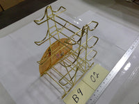Brightroom Gold Metal Countertop Wine Rack 6 Bottle Holder Bar Storage Stand