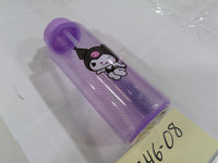 Sanrio Kuromi Kids Water Bottle Purple Plastic Straw Drink Cup Cute Novelty
