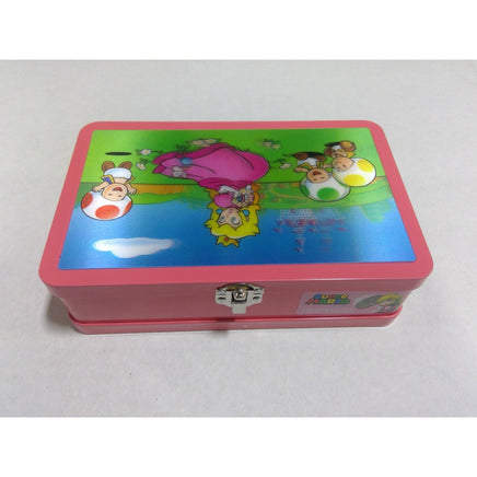 Nintendo Super Mario Princess Peach 3D Supply Box Kids Pink Metal Tin Excellent