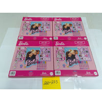 Barbie Art Set Kids 4-Pack Pink New Notebook Markers Stickers Stampers 716300BAR