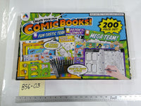 Horizon Group USA Create Your Own Comic Books 200 Pc Art Kit Stamps Markers New