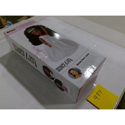 HBCUyoU Nicole Homecoming Queen Doll Kids 18in Silver New Curly Hair Tiara Sash