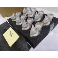 Room Essentials Squirrel Candle Holder Set of 8 Gray Ceramic Taper New Excellent