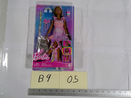 Barbie 12in Fashion Doll Silver Dress Outfit Hair Accessories New In Box Mattel