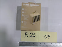 Retro Speaker Wireless Portable Beige 3W Micro USB Charging Cable New Box