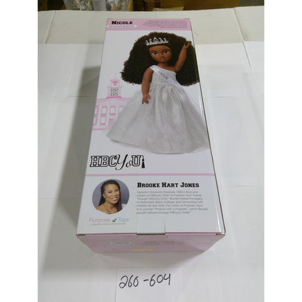 Purpose Toys HBCYoU Nicole Homecoming Queen Doll 18 Inch Silver Gown New NIB