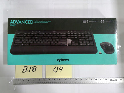 Logitech Advanced Combo Wireless Keyboard Mouse Black USB PC QWERTY English