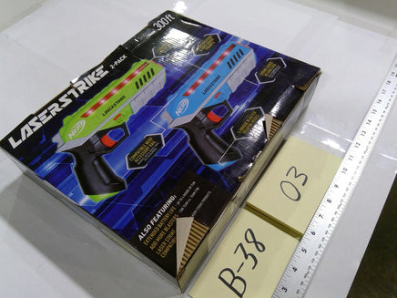 Nerf LaserStrike 2-Pack Laser Tag Blaster Toy Set 8+ Shoots 300ft Blue Green