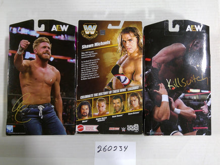 AEW WWE Shawn Michaels Orange Cassidy Killswitch Figure Lot 3 Mattel New