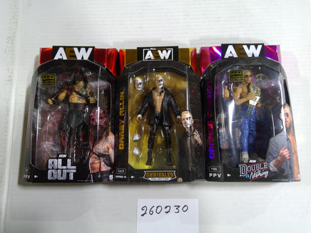 AEW PPV Limited Killswitch Darby Allin Orange Cassidy Figures Lot Jazwares