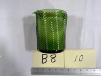 Apple Cinnamon Joy Scented Candle Green Ribbed Glass Jar Medium Holiday Decor