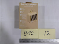 Retro Speaker Wireless Portable Yellow 3W Micro USB Charging Cable New Box