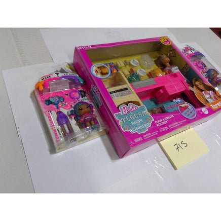 Mattel Barbie Teresa Cook & Create Kitchen Playset & 2 Yummyland Lip Gloss Dolls