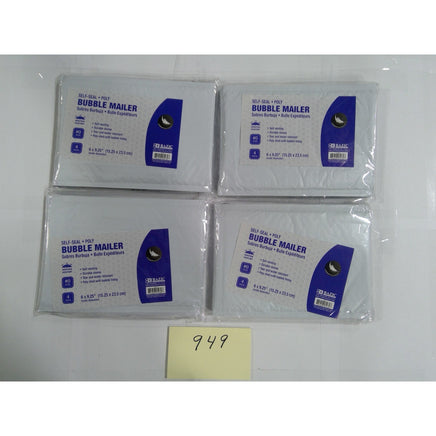 Bazic Bubble Mailer Unisex #0 White New 16 Pack 6x9.25 Self Seal Poly Padded