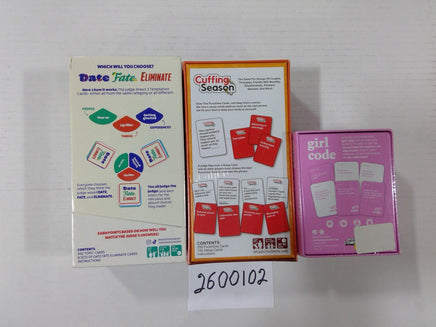 Date Fate Eliminate Cuffing Season Girl Code Adult Party Card Game Lot New