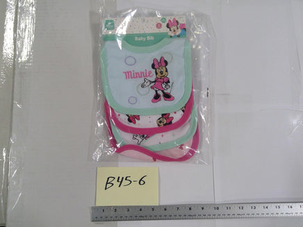 Disney Baby Minnie Mouse Baby Bib Set 4 Pack 0+ Months Infant Girl Pink New