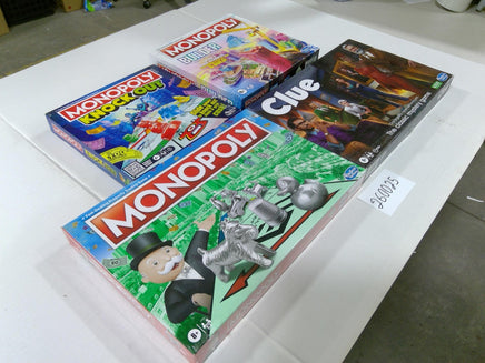 Hasbro Family Board Game Lot Clue Monopoly Knock Out Builder Deal New Sealed
