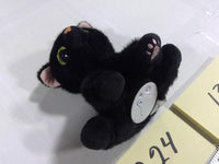 Webkinz Black Cat Plush Toy Small GANZ Stuffed Animal Green Eyes Kitten Cute