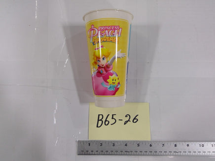 Princess Peach Showtime Nintendo Plastic Cup Tumbler Drinkware Pink Yellow Used