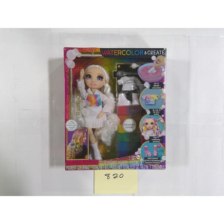 Rainbow High Watercolor & Create DIY Fashion Doll Set White Hair New 594123